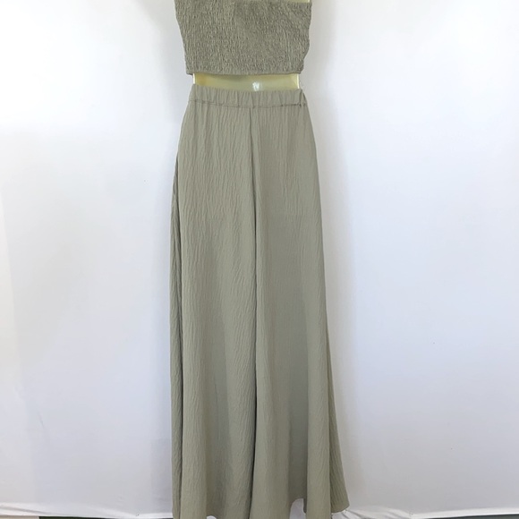 Advocado Green Two Piece Pants and Tie Elastic Top Size Medium NWOT - Picture 6 of 7